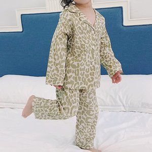 cute leopard print pyjama set